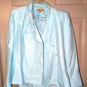 2 pc Aqua Blue Dress Suit